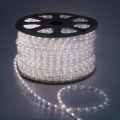 Гибкий неон LED, круглый, белый холодный, 2-х жильный, 15мм, 120LED/м, 220V фото