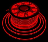 Светодиодная лента LED-5050, красный, 3-х жильная, 16мм, 60LED/м, 220V фото